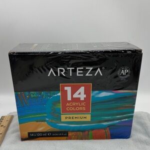 Arteza Acrylic Premium Artist Paint Set of 14 - 4.06fl oz. tubes